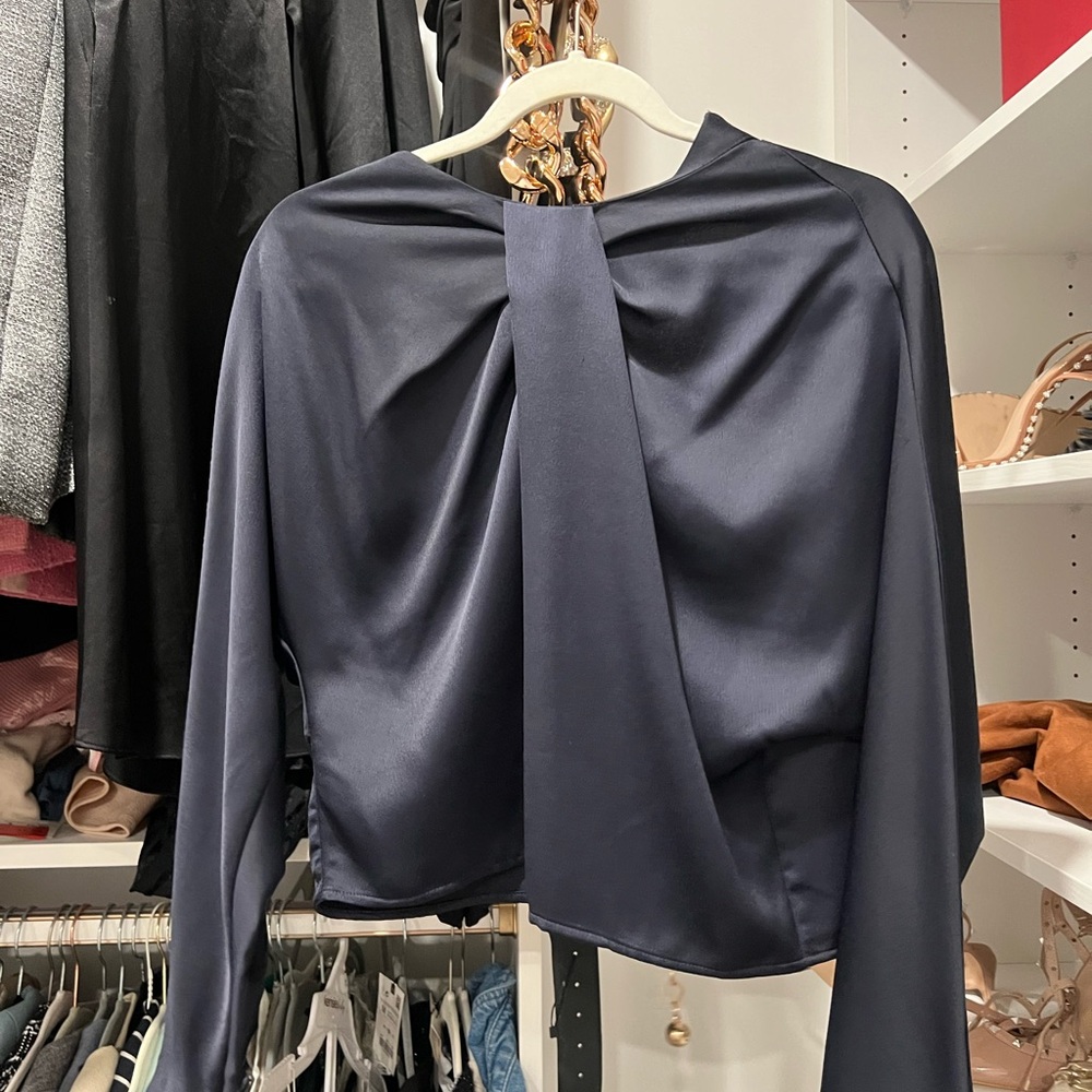 Mango Satin Crop Top